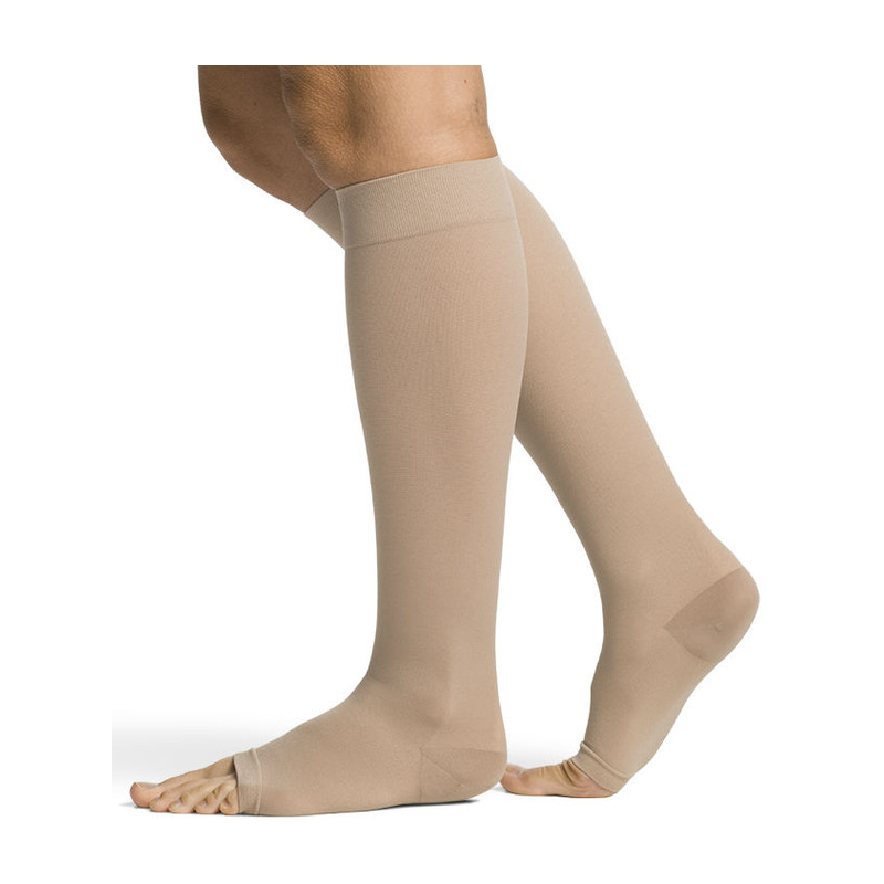 Orthopedics :: Compression socks :: Compression Stockings Class 2 ::  Sigvaris Cotton 2 Compression Stockings Calf Class 2 (22-32 mmHG) Open Toe,  Beige